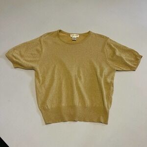 CASUAL corner short sleeve gold crew neck sweater M